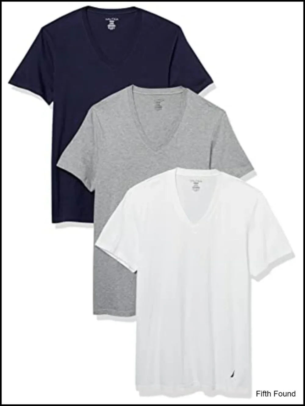 Men's Cotton V-Neck 3-Pack T-Shirts Moisture Wicking Undershirts